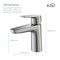Kibi Harmony Single Handle Bathroom Vanity Sink Faucet with Pop Up Drain C-KBF1011BN-KPW100BN - alternate 3